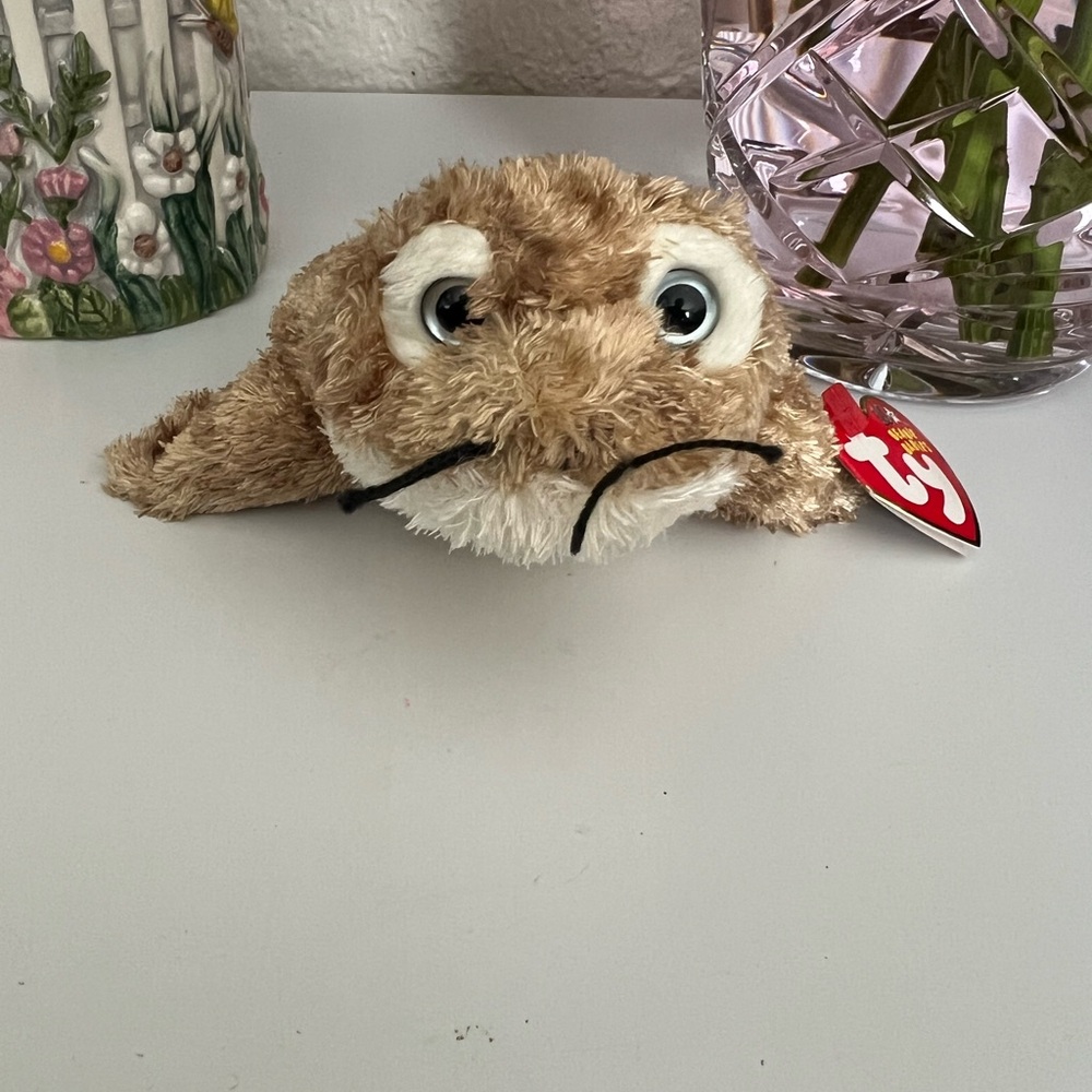 TY Beanie Baby Brown and Cream Seal Plush